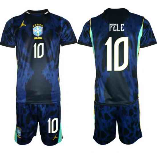 Youth Brazil 2026 FIFA World Cup Blue Away Soccer Jersey PELE #10